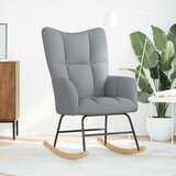  Stolica za ljuljanje od tkanine svjetlosiva | shoptok.hr