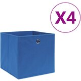 vidaXL Kutije za pohranu od netkane tkanine 4 kom 28x28x28 cm plave Cijene