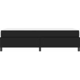  Krevetna konstrukcija s madracem Crna 100 x 200 cm tkanina | shoptok.hr