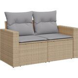  10 Dio Vrtni Sofas Set s Jastučićima Bež Poli Ratan Bagrem | shoptok.hr