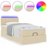  Otomanski krevet s madracem krem 100x200 cm tkanine | shoptok.hr