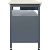  Delovna miza črna 120x60x85 cm jeklo | Shoptok.si