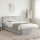  Okvir kreveta s pohranom s ladicama Betonska siva 90 x 190 cm Cijene