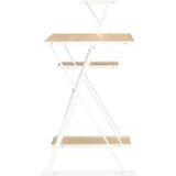  Radni stol s policom bijeli i boja hrasta 116 x 50 x 93 cm | shoptok.hr