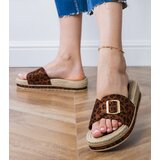 Gemre Leopard platform slides with a buckle on the strap Umsa | Shoptok.si
