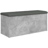  Klupa za pohranu boja betona 102 x 42 x 45 cm konstruirano drvo | shoptok.hr