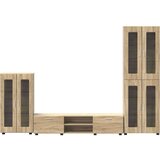  Set TV komoda s ladicama Sonoma hrast Konstruirano drvo | shoptok.hr