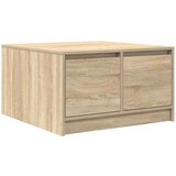 vidaXL Kavna mizica s predali sonoma hrast 70,5x70x40 cm | Shoptok.si