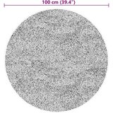  Preproga HUARTE kratka vlakna mehka in pralna siva Ø 100 cm | Shoptok.si