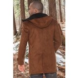 Dewberry PLT8399 SUEDE LOOK MEN'S COAT-PLAIN CAMEL | Shoptok.si
