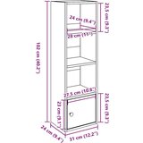 vidaXL Knjižna omara črna hrast 31x24x102 cm inženirski les | Shoptok.si