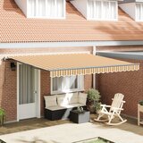 vidaXL Samodejna Zložljiva Tenda Barvna Črta 400x300 cm Cene