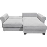 MID.YOU KOTNA SEDEŽNA GARNITURA, rebrasti žamet svetlo siva | Shoptok.si