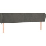  Uzglavlje s ušima tamnosivo 163x23x78/88 cm baršunasto | shoptok.hr