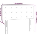  Uzglavlje sivo 100x5x78/88 cm od umjetne kože | shoptok.hr
