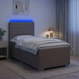  Boxspring krevet s madracem Sivosmeđa 90 x 200 cm Tkanina - Sivosmeđa 90 x 200 cm Dizajn linija | shoptok.hr