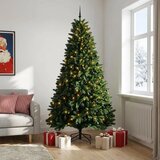  Umjetno božićno drvce srednje zeleno s kuglicama 300 cm - Srednje zelena Ø 138 x 300 cm s 300 LED dioda i crnim lopticama | shoptok.hr