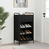  Ormar za cipele 51 x 36 5 x 93 cm Konstruirano drvo Crni hrast - Crni hrast 51 x 36 5 x 93 cm 1 ladica i 3 police | shoptok.hr