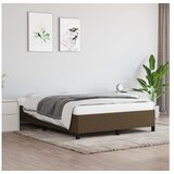  Posteljni okvir temno rjav 140x190 cm blago | Shoptok.si