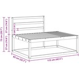  Set vanjskih sofa Bijela 230,5 x 83 x 73 cm Čvrsto drvo akacije | shoptok.hr