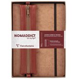  Set notes s gumicom A5 D 96L + pernica, smeđa | shoptok.hr