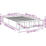  Okvir za krevet crni 120x190 cm konstruirano drvo | shoptok.hr