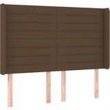  Box spring postelja z vzmetnico LED temno rjava 140x190cm blago, (20901615) | Shoptok.si