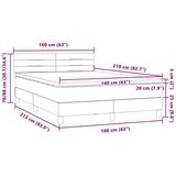  Krevet s oprugama i madracem tamnozeleni 160x210 cm baršunasti | shoptok.hr