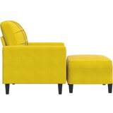 vidaXL Fotelja s tabureom žuta 60 cm baršunasta | shoptok.hr