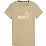 Puma ESS+ METALLIC LOGO TEE Ženska majica, bež, veličina