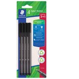  FINELINER 0,3 MM PK3 PLUS 1 GRATIS RECIKLIRANI TRIPLUS STAEDTLER 334 R-9BK4 CRNI | Shoptok.si