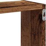 vidaXL Stenske police v obliki kocke starinski les 68x15x68cm inž. les | Shoptok.si