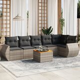 vidaXL 7-dijelni set vrtnih sofa sivi od poliratana | shoptok.hr