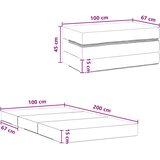 SOFA na razvlačenje 100 x 67 x 45 cm Tamnosiva | shoptok.hr