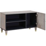 vidaXL TV omarica Siva in zlata 80 x 31.5 x 46 cm Trden mangov les | Shoptok.si