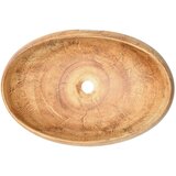 Nadgradni umivaonik smeđi ovalni 59x40x15 cm keramički | shoptok.hr