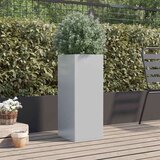 vidaXL Cvetlično korito srebrno 32x27,5x75 cm pocinkano jeklo | Shoptok.si