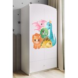  Dječji ormar - DINOSAURI - bijeli | shoptok.hr