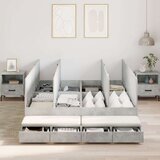  Postelja z dodatnim prostorom za shranjevanje Betonsko siva 150x200 cm, (22103234) | Shoptok.si