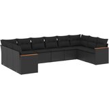 The Living Store Vrtna sedežna garnitura 10-delna z blazinami črn poli ratan - Vrtna Sedežna Garniture, (21452480) | Shoptok.si