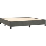 Krevet s oprugama i madracem tamnosivi 200x200 cm baršunasti | shoptok.hr