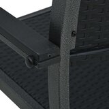 Vrtne stolice 4 kom crne plastične s izgledom ratana | Eponuda.com