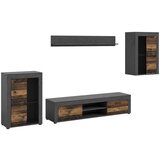 MID.YOU Dnevni Regal Jam, Videz Starega Lesa, 4-Delni | Shoptok.si