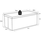 MID.YOU Zaboj Za Sedenje Boxas, Antracit | Shoptok.si