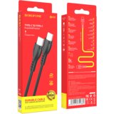 Borofone podatkovni kabel BX51 Type C na Type C 1m 3A 60W črn | Shoptok.si