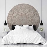  Okrugla fototapeta - Sand carpet - worn Persian carpet with rich decorative motifs 140x140 | shoptok.hr