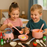 KITCHEN Set Pots Cooking Accessories Food Pink 32 pcs. | shoptok.hr
