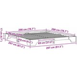  Krevetna konstrukcija Vosak smeđa 200 x 200 cm | shoptok.hr