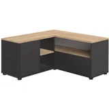 Črna/v naravni barvi TV omarica v hrastovem dekorju 90x45 cm Angle –