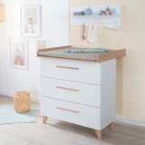 Roba Bijela dječja komoda u dekoru hrasta s promjenjivim stolom 88,5x99x76 cm Léon – | shoptok.hr